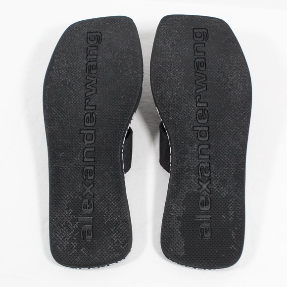 Alexander Wang Nylon Logo Flip Flop - Black/White 38EU - Picture 4 of 5